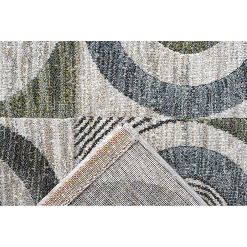 Essentials Archer Green Blue Charcoal Ivory and Gray Polyester Area Rug