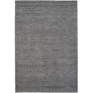 Granada Liora Charcoal Gray Ivory and White Polypropylene Area Rug