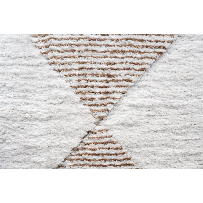 Nube Jester Ivory Brown Copper and Rust Recycled Polyester Area Rug