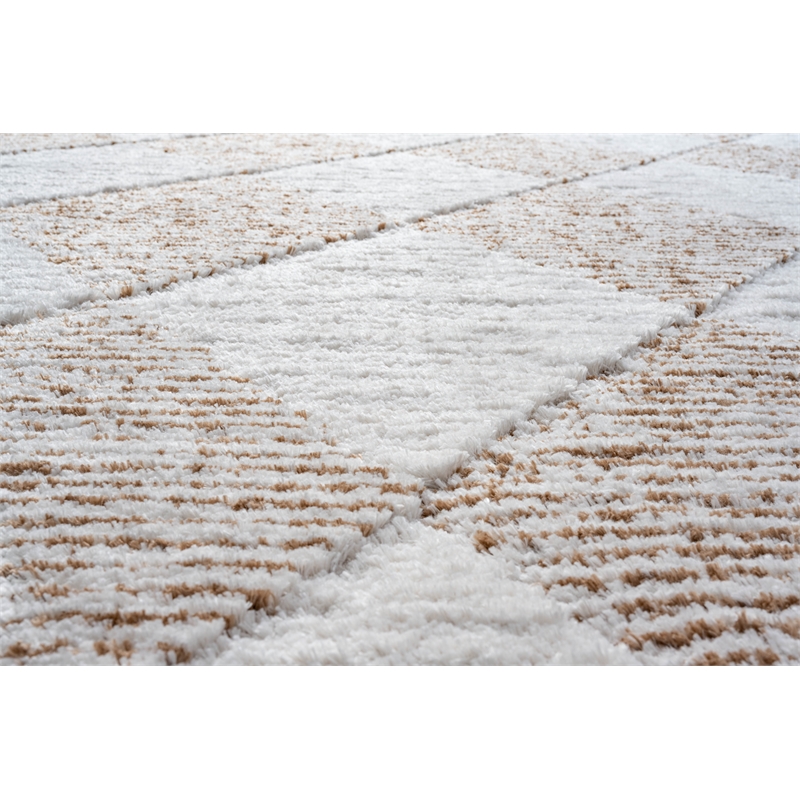 Nube Jester Ivory Brown Copper and Rust Recycled Polyester Area Rug