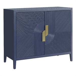 heritage 2 door wood bar cabinet w/ channeled doors in dark blue by scott living