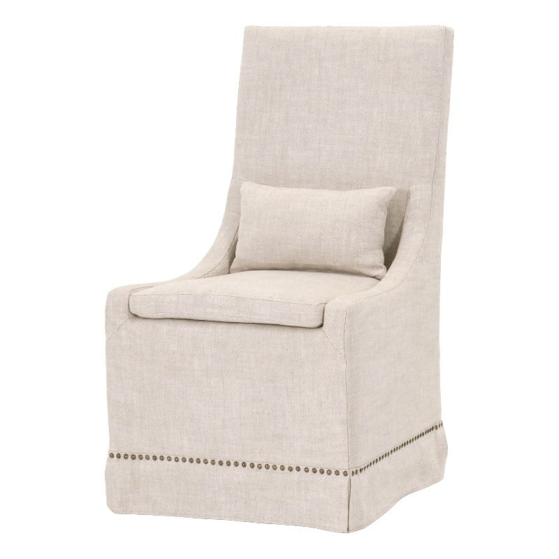 Essentials For Living Essentials Fabric Dining Chair in Beige in Set of 2