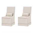 Essentials For Living Essentials Fabric Dining Chair in Beige in Set of 2