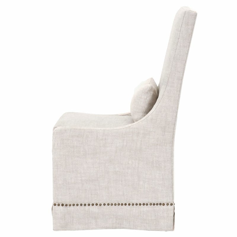 Essentials For Living Essentials Fabric Dining Chair in Beige in Set of 2