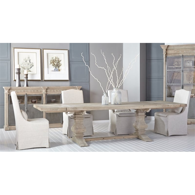 Essentials For Living Essentials Fabric Dining Chair in Beige (Set of 2)