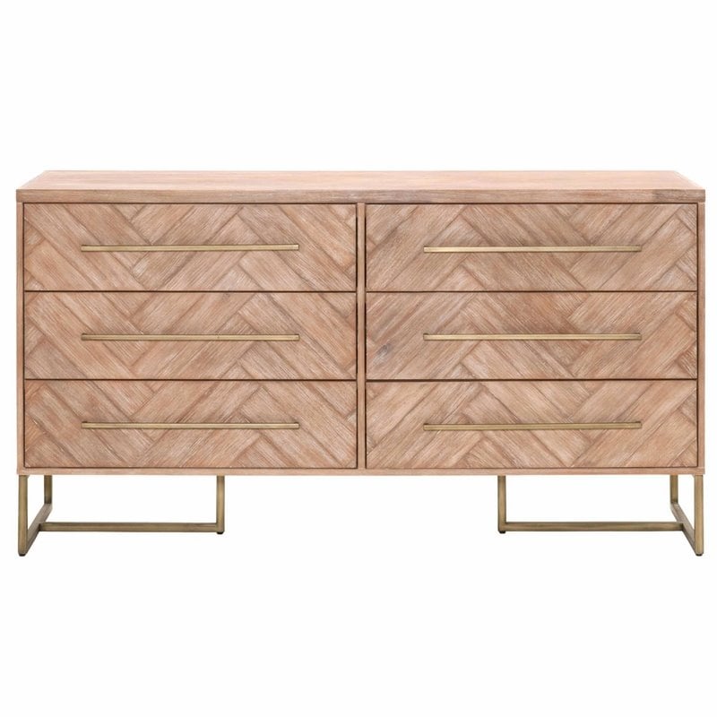 Mosaic Double Dresser In Stone Wash And, Media Dressers Furniture