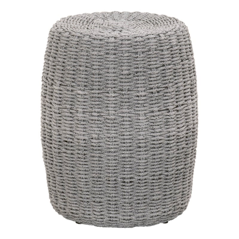 Essentials For Living Woven Loom Fabric Accent Table in Gray