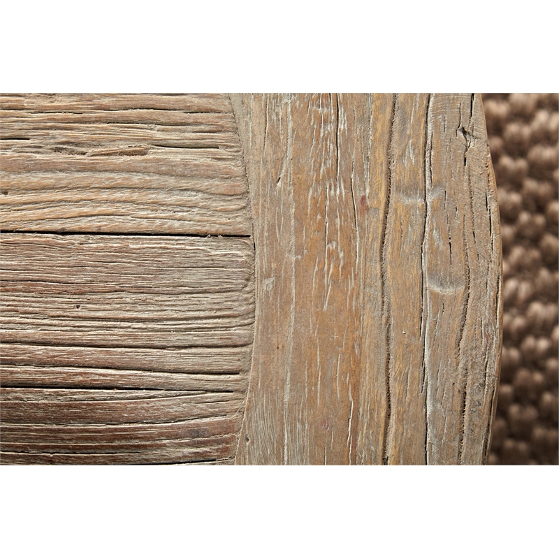 Essentials For Living Bella Antique Clover Wood End Table in Gray