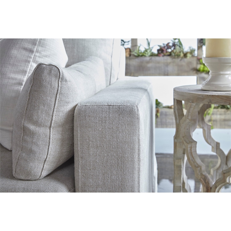 Essentials For Living Bella Antique Clover Wood End Table in Gray