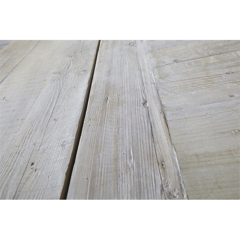 Essentials For Living Bella Antique Monastery Wood Dining Table in Gray