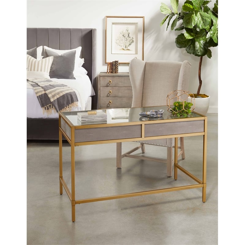 Essentials For Living Traditions Strand 3-Drawer Resin Nightstand in Gray