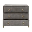 Essentials For Living Traditions Strand 3-Drawer Resin Nightstand in Gray