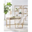 Essentials For Living Traditions Strand Resin Desk in Gray/Gold