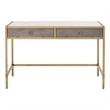 Essentials For Living Traditions Strand Resin Desk in Gray/Gold