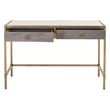 Essentials For Living Traditions Strand Resin Desk in Gray/Gold