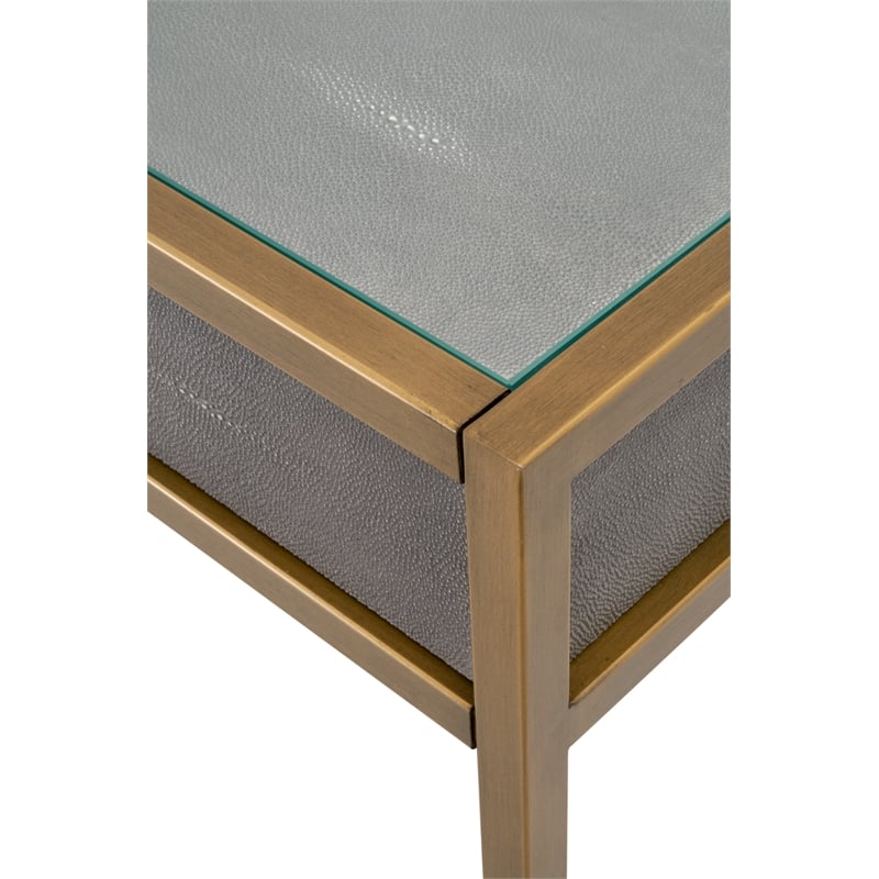 Essentials For Living Traditions Strand Resin Desk in Gray/Gold