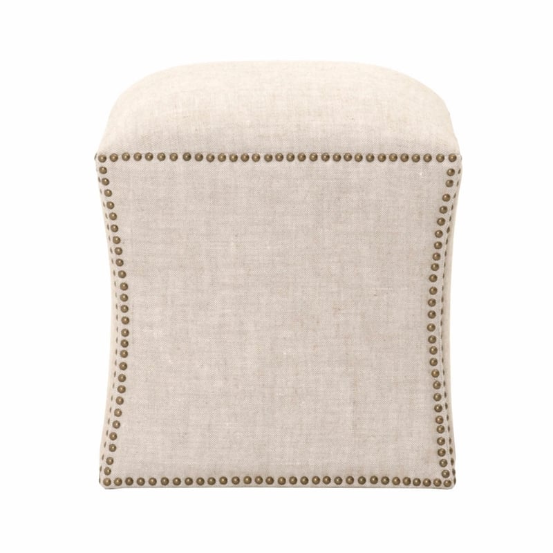 Essentials For Living Essentials York Fabric Ottoman in Bisque Beige