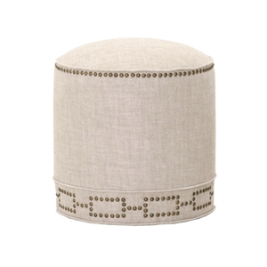 marlow ottoman in bisque french linen