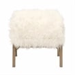 Essentials For Living Bella Antique Tibet Wool Ottoman in White/Gray