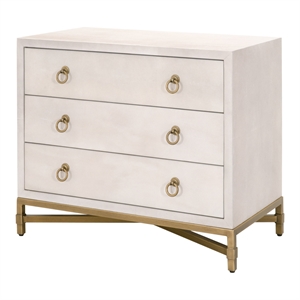 star international furniture traditions strand 3-drawer resin nightstand - white