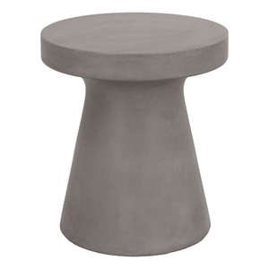 essentials for living district tack stone accent table in slate gray