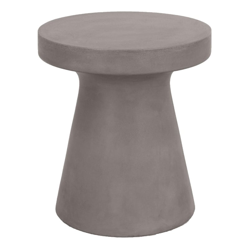 Essentials For Living District Tack Stone Accent Table in Slate Gray