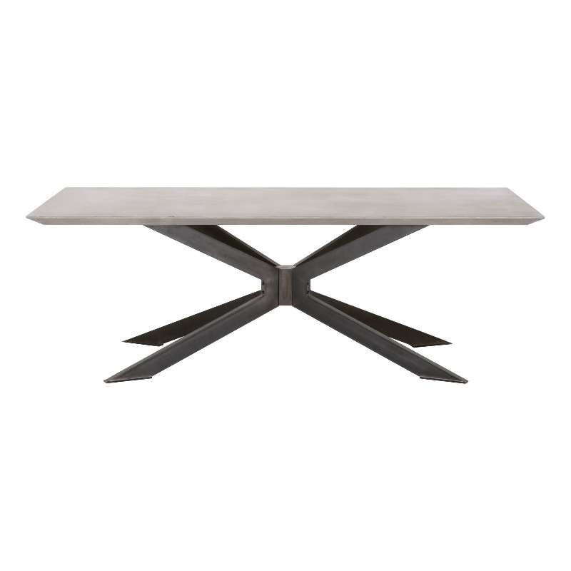 Essentials For Living District Industry Stone Dining Table in Black