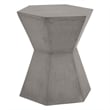 Essentials For Living District Bento Stone Accent Table in Slate Gray