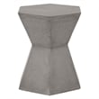 Essentials For Living District Bento Stone Accent Table in Slate Gray