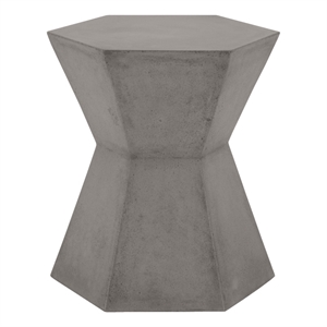 essentials for living district bento stone accent table in slate gray