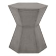Essentials For Living District Bento Stone Accent Table in Slate Gray