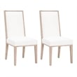 Essentials For Living Traditions Fabric Dining Chair in White in Set of 2