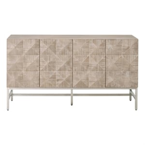 Essentials For Living Traditions Atlas Wood Media Sideboard in Gray