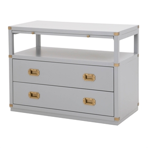 star international furniture traditions bradley 2-drawer wood nightstand in gray