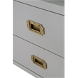 Essentials For Living Traditions Bradley 2-Drawer Wood Nightstand in Gray