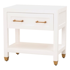 star international furniture traditions stella 1-drawer wood nightstand in white