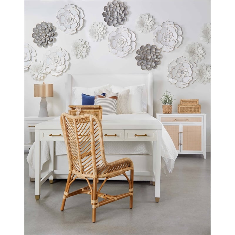 Essentials For Living Traditions Stella 1-Drawer Wood Nightstand in White