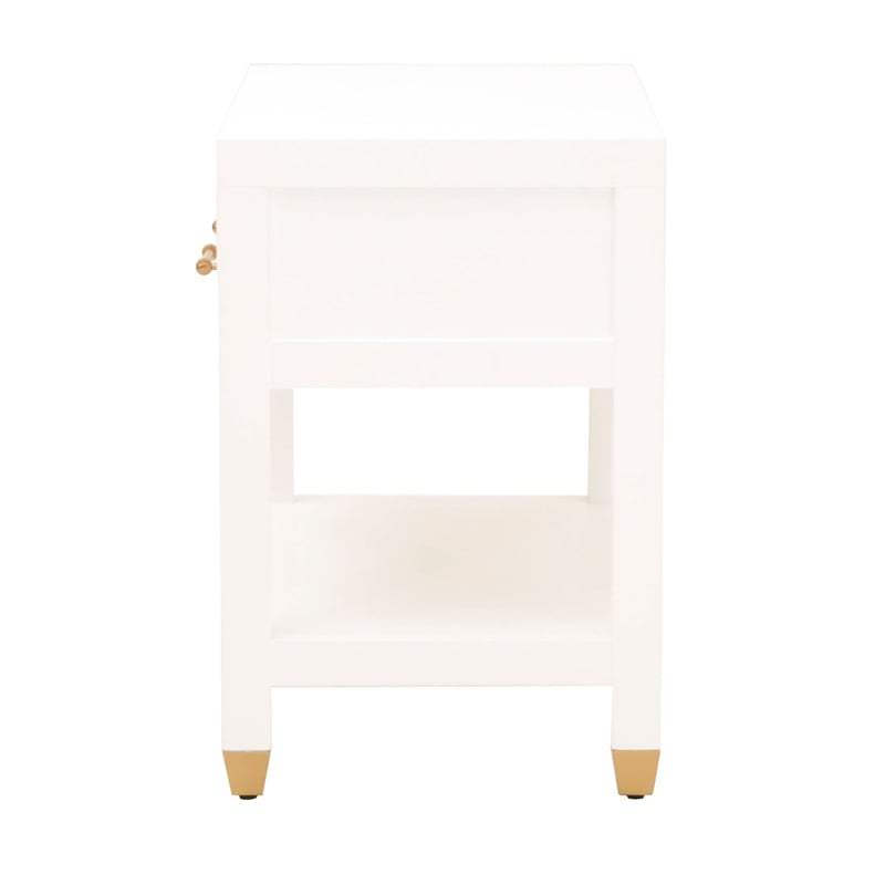 Essentials For Living Traditions Stella 1-Drawer Wood Nightstand in White