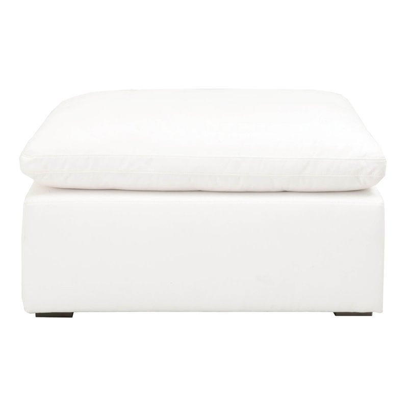 Essentials For Living Stitch & Hand Sky Fabric Modular Ottoman in White