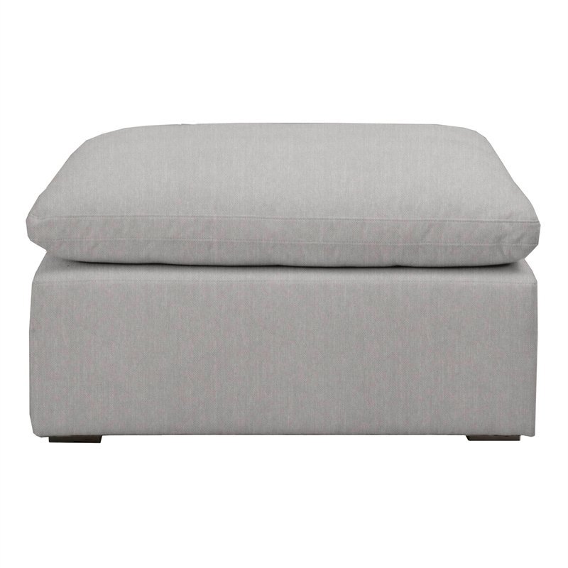 Essentials For Living Stitch & Hand Sky Fabric Modular Ottoman in Gray