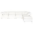 Essentials For Living Stitch & Hand Sky Fabric Corner Chair in White