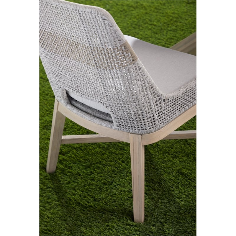 Essentials For Living Woven Fabric Outdoor Dining Chair - Gray  (Set of 2)