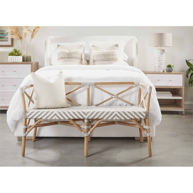 Essentials For Living Stitch & Hand Stewart Wood King Bed in White
