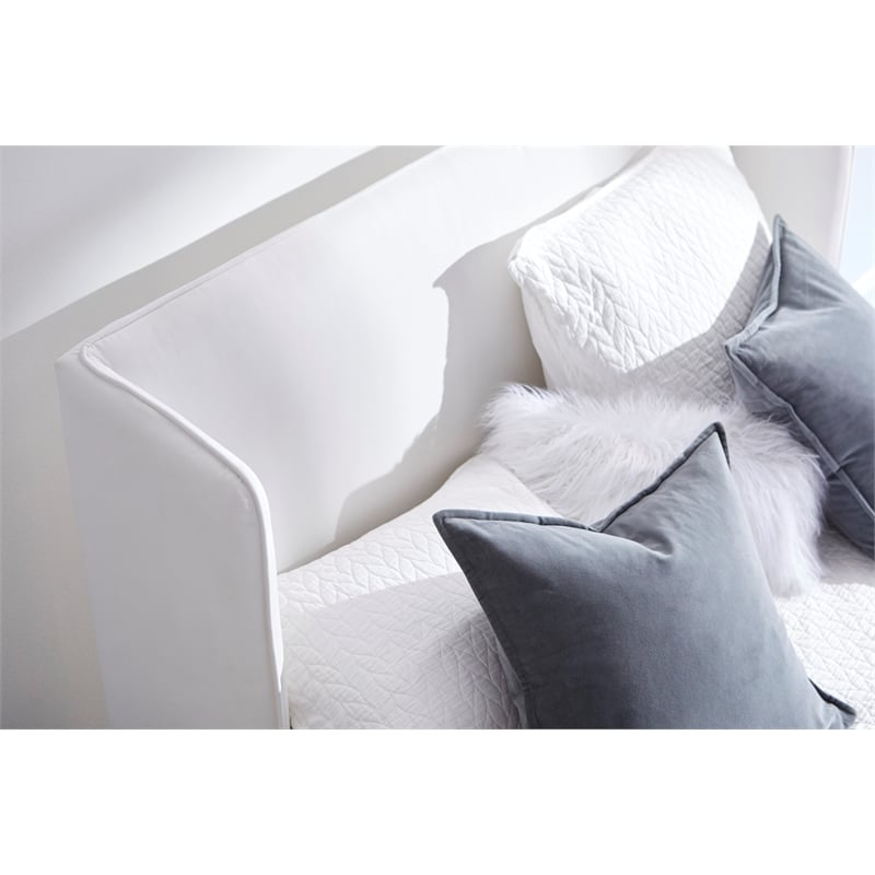 Essentials For Living Stitch & Hand Stewart Wood King Bed in White