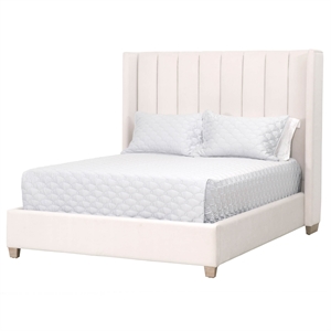 star international furniture stitch & hand chandler velvet king bed in cream