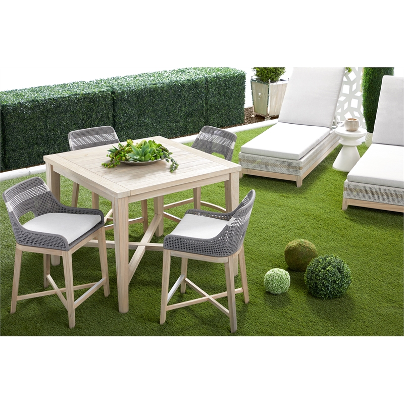 Essentials For Living District Pawn Stone Accent Table in Ivory