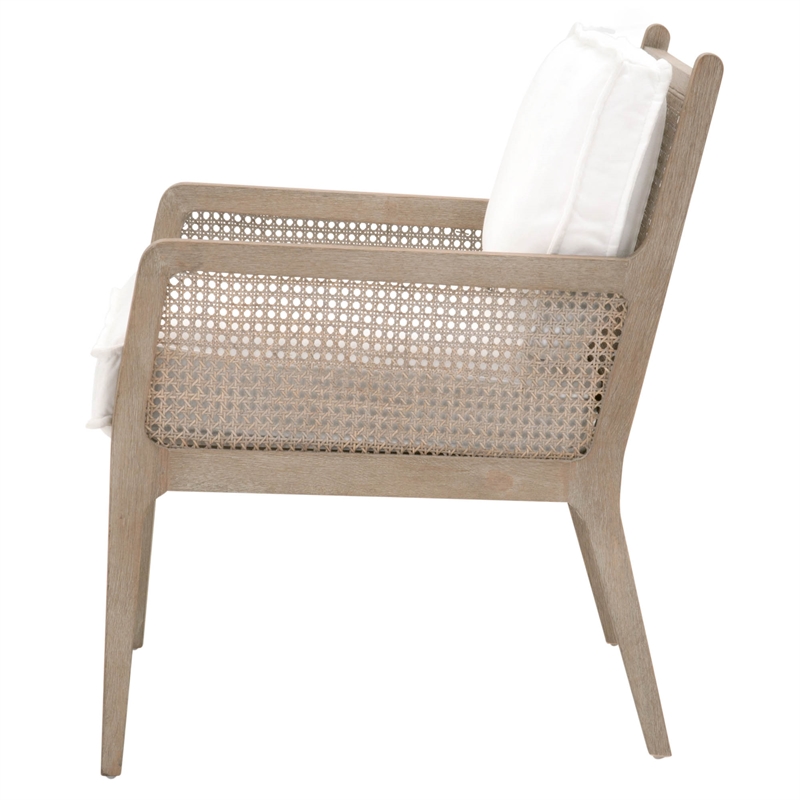 Essentials For Living Stitch & Hand Leone Wood Club Chair in Gray
