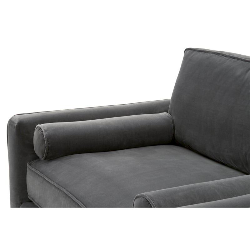 Essentials For Living Stitch & Hand Parker Fabric Sofa Chair in Gray