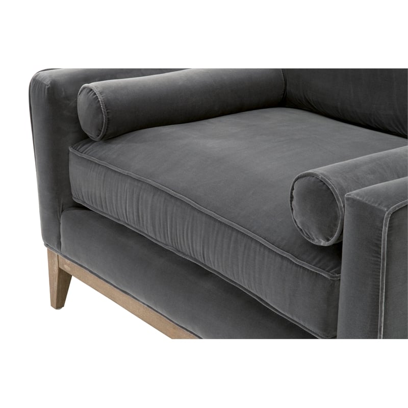 Essentials For Living Stitch & Hand Parker Fabric Sofa Chair in Gray