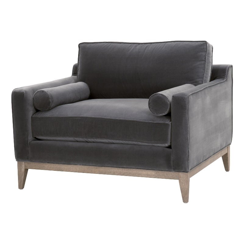 Essentials For Living Stitch & Hand Parker Fabric Sofa Chair in Gray
